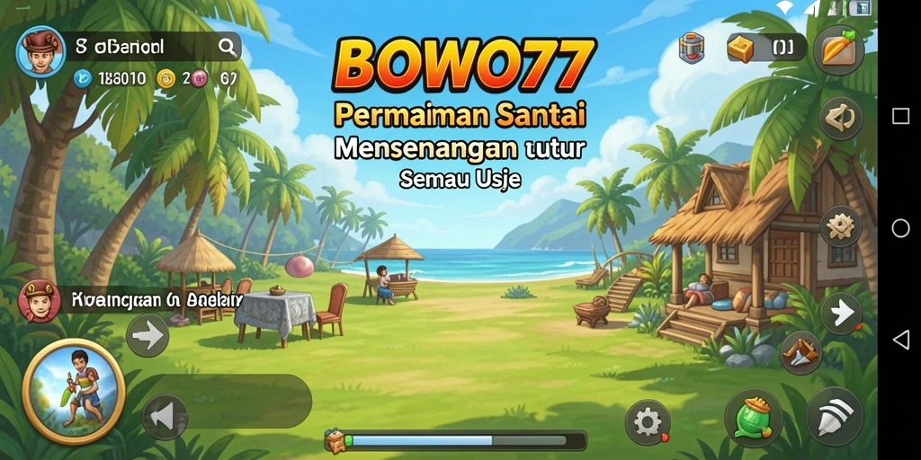 Tampilan menarik dari gameplay santai BOWO77 yang penuh warna.