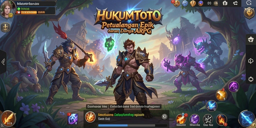 Tampilan gameplay HUKUMTOTO yang mengasyikkan dalam aksi ARPG.