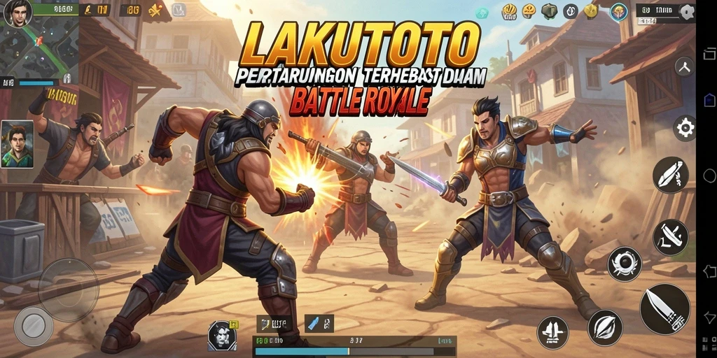 Screenshot gameplay seru dari LAKUTOTO di arena Battle Royale.