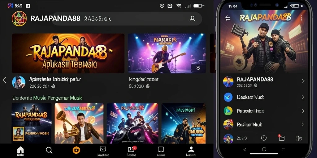 Tampilan gameplay RAJAPANDA88 yang penuh semangat dan musik.